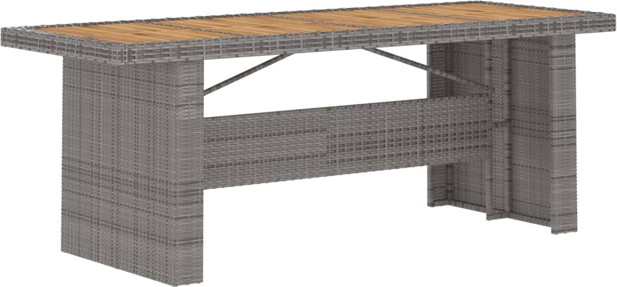 Vidaxl 9-delige Tuinset Met Kussens Poly Rattan - Grijs