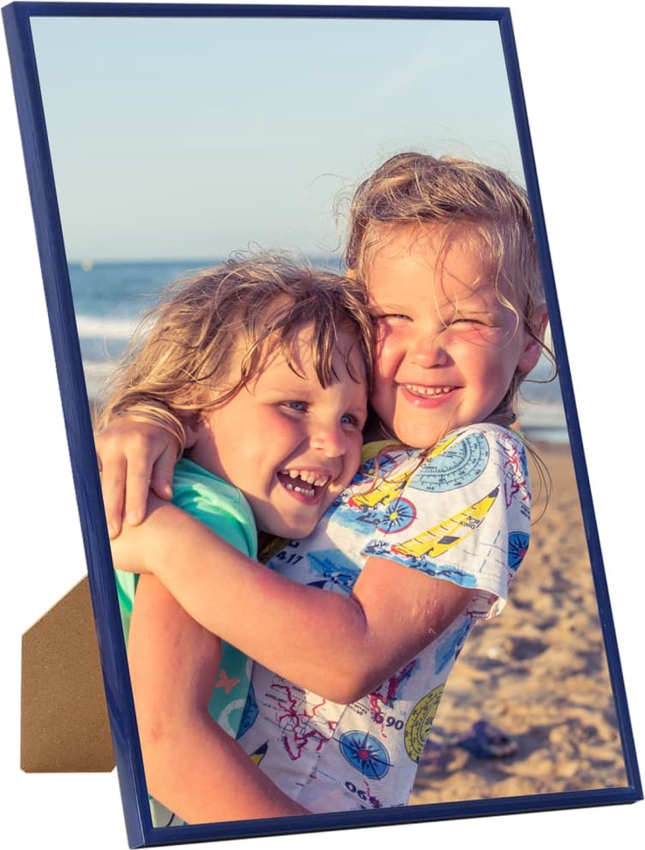 Vidaxl Fotolijsten 3 St Voor Wand Of Tafel 15x21 Cm Mdf - Blauw