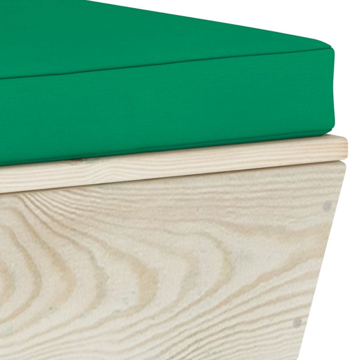 Vidaxl Tuinmiddenbank Met Kussens Pallet Geïmpregneerd Vurenhout - Groen