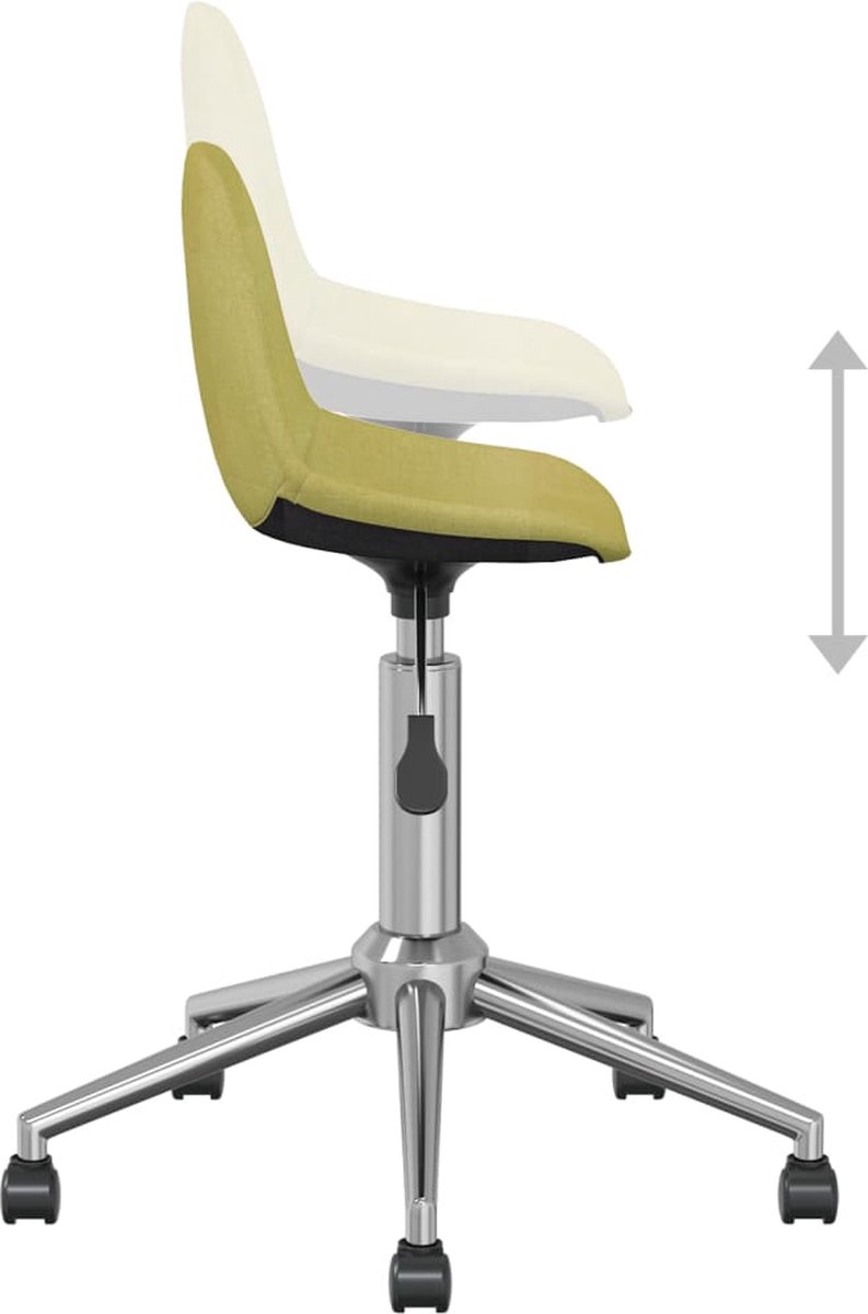 Vidaxl Eetkamerstoelen Draaibaar 4 St Stof - Groen