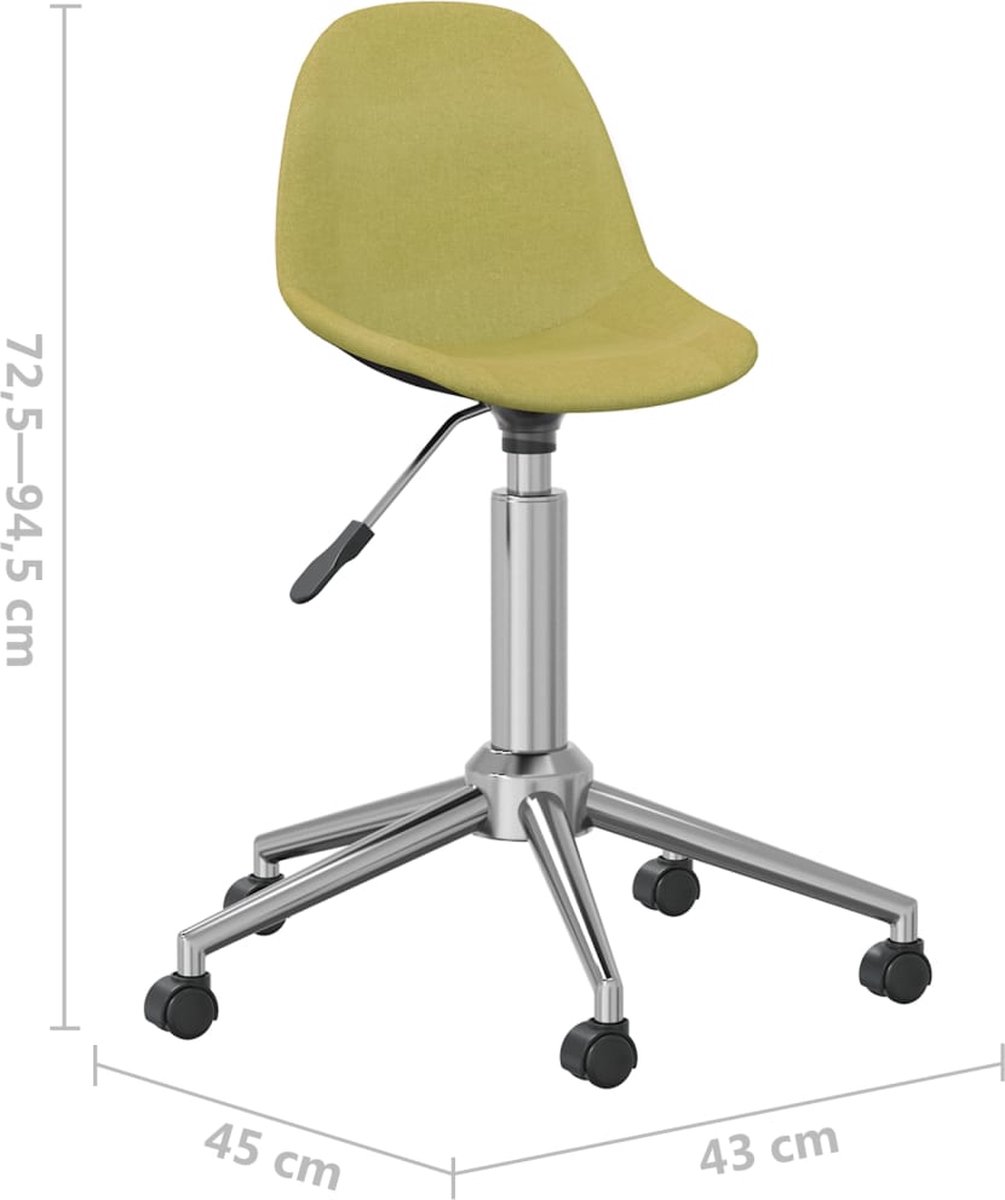 Vidaxl Eetkamerstoelen Draaibaar 4 St Stof - Groen