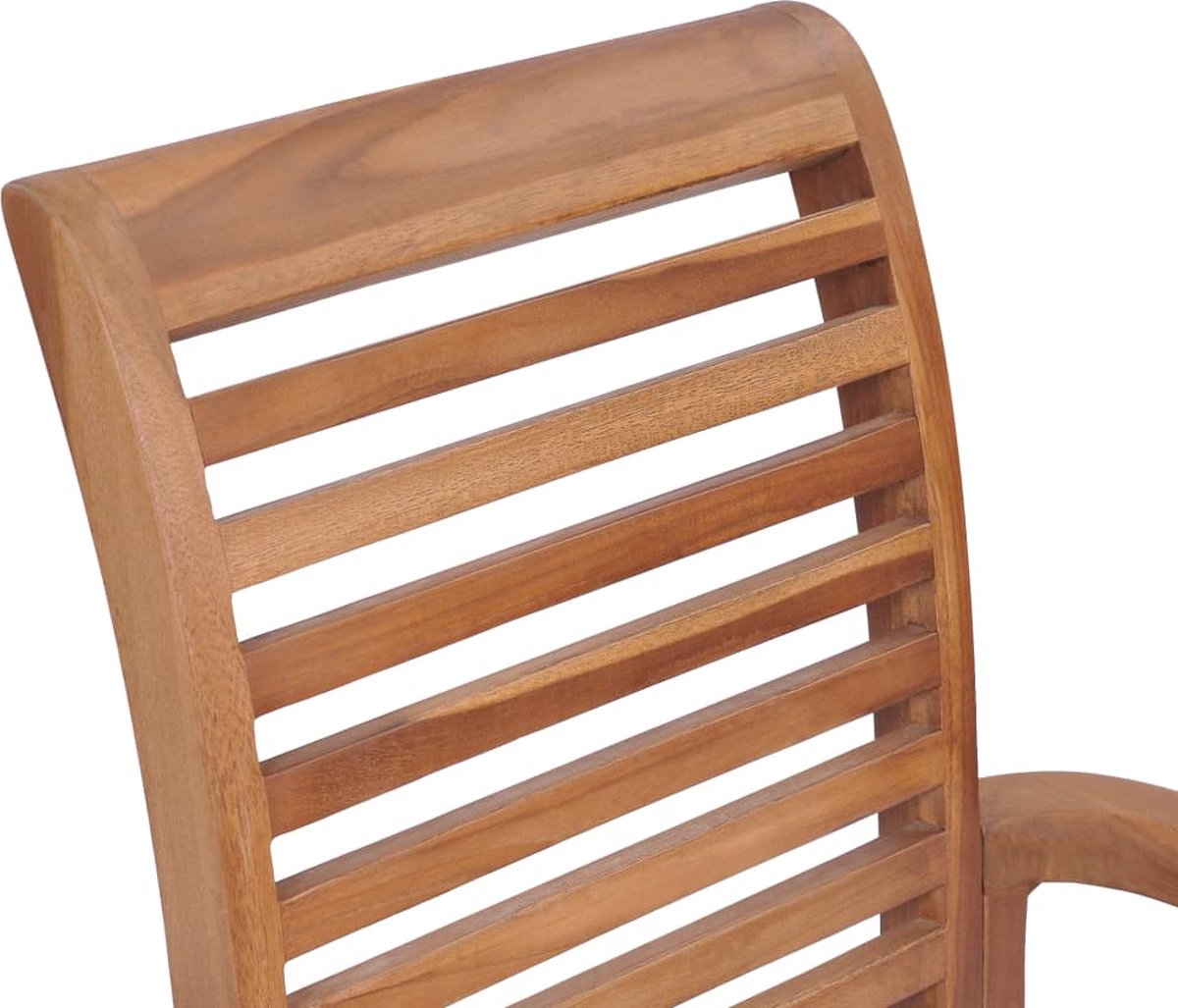 Vidaxl Eetkamerstoelen 6 St Met Grijze Kussens Massief Teakhout - Grijs