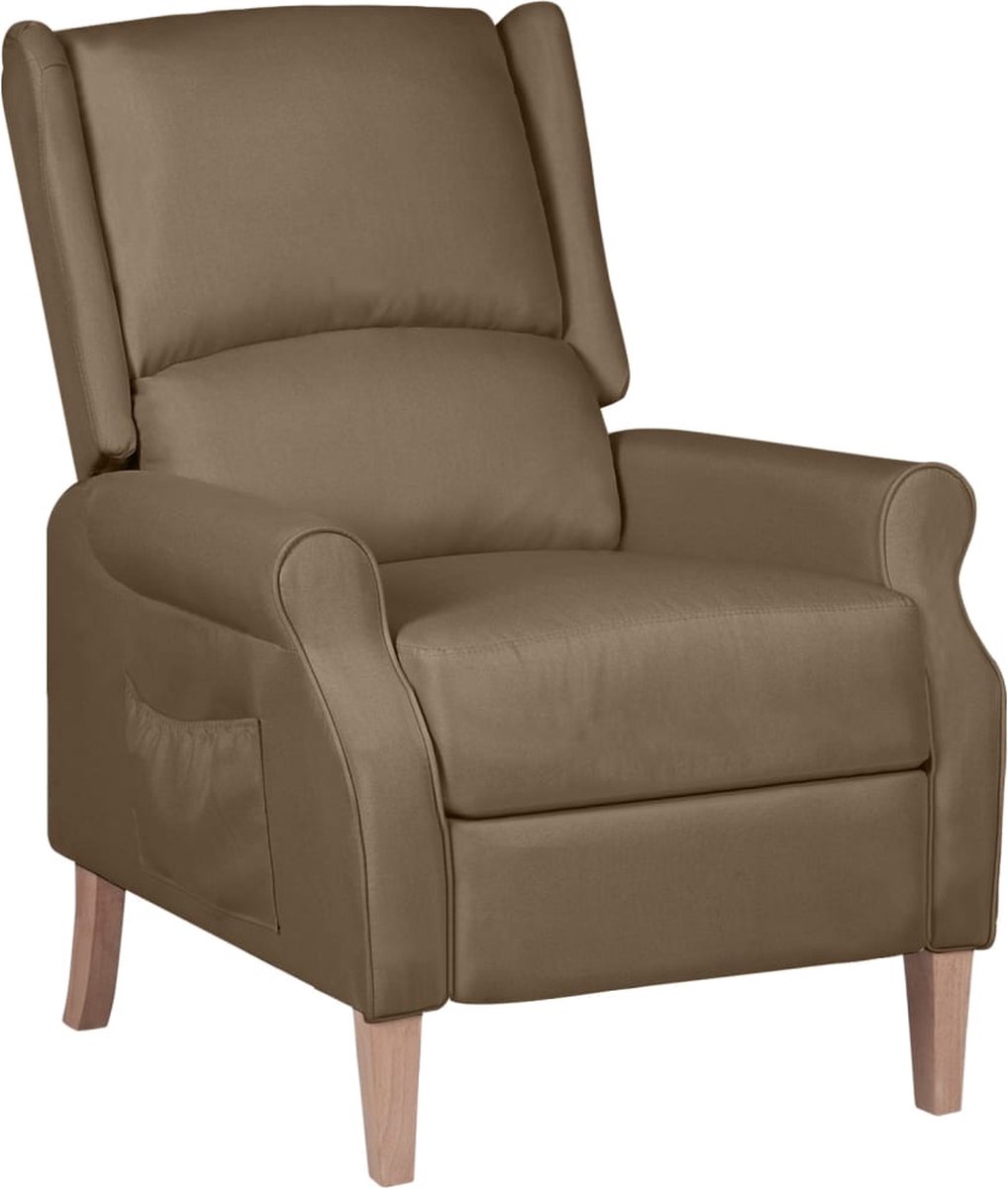 Vidaxl Fauteuil Verstelbaar Stof Taupe