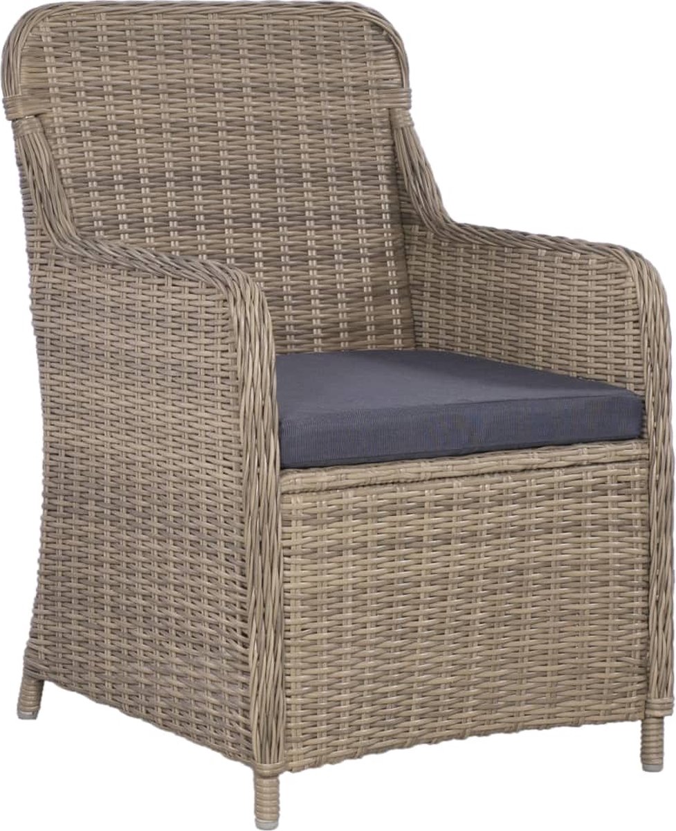 Vidaxl 9-delige Tuinset Poly Rattan - Bruin