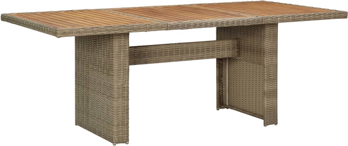 Vidaxl 9-delige Tuinset Poly Rattan - Bruin
