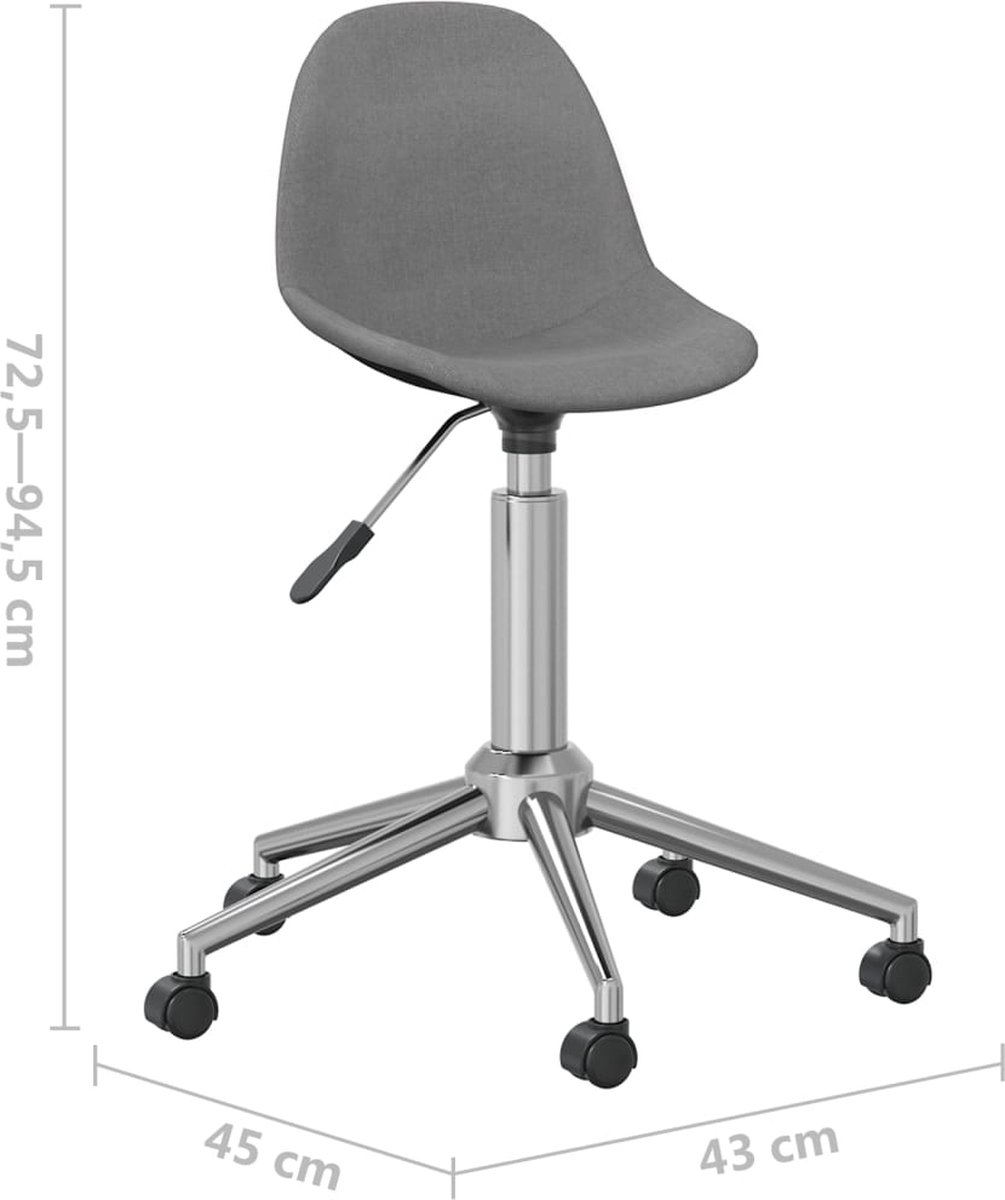 Vidaxl Eetkamerstoel Draaibaar Stof Licht - Grijs