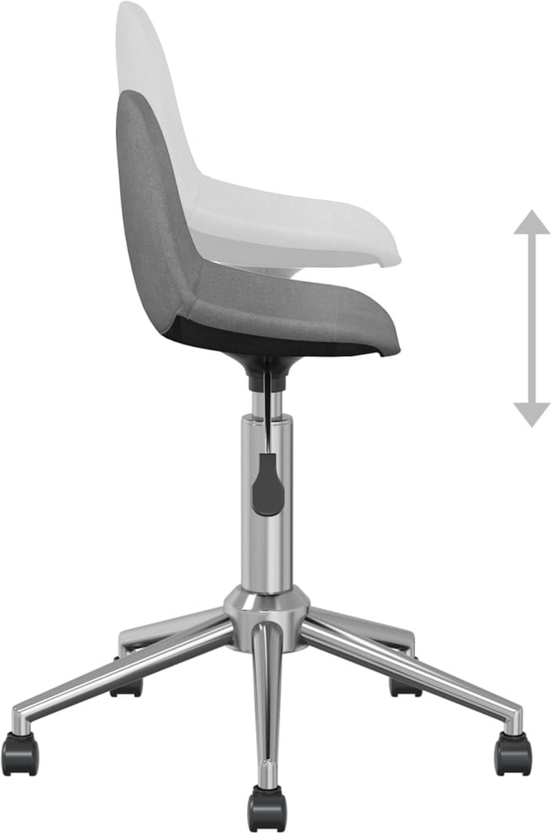 Vidaxl Eetkamerstoel Draaibaar Stof Licht - Grijs