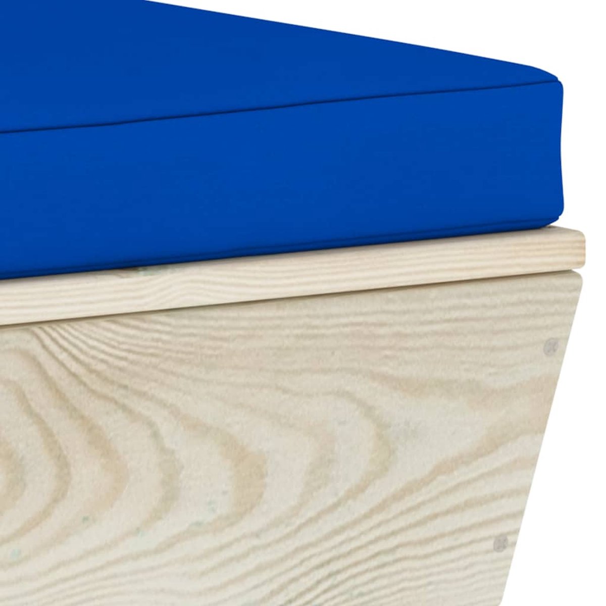 Vidaxl Tuinmiddenbank Met Kussens Pallet Geïmpregneerd Vurenhout - Blauw