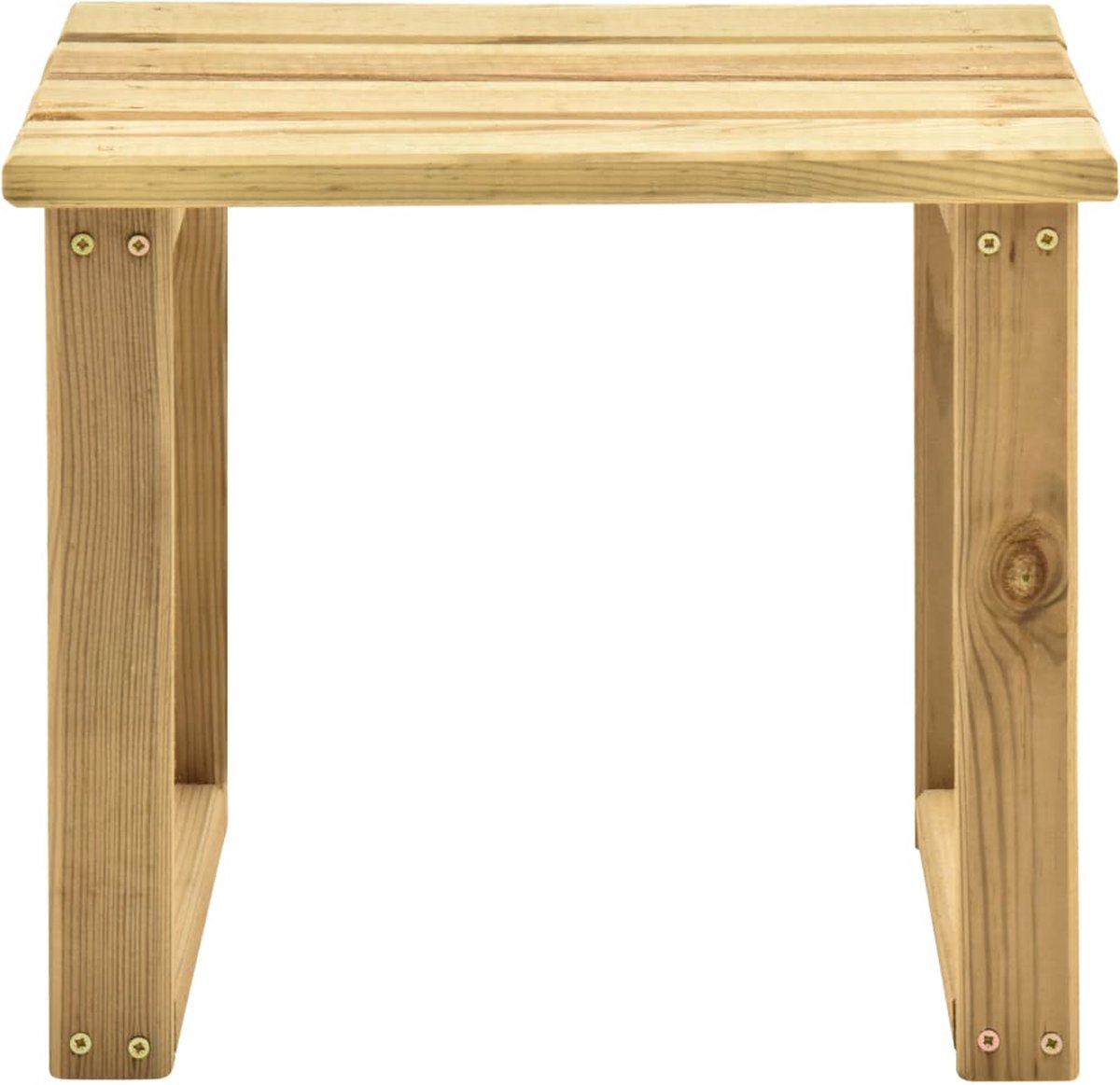 Vidaxl Bijzettafel Voor Ligbed 30x30x26 Cm Geïmpregneerd Grenenhout - Groen