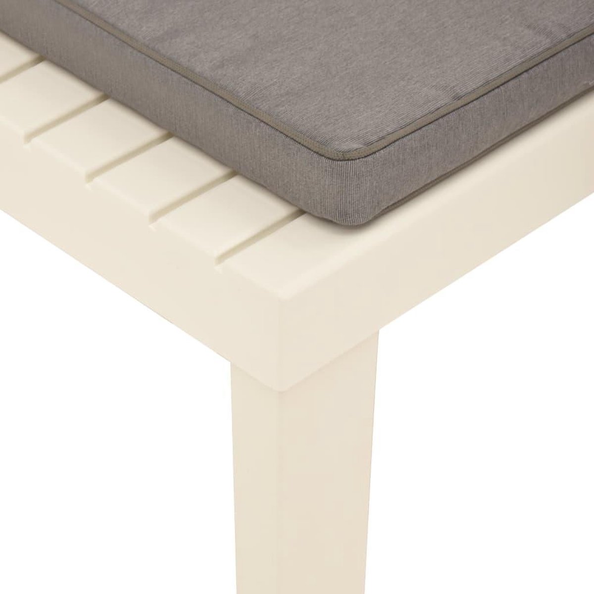 Vidaxl Loungestoel Met Kussen Kunststof - Wit