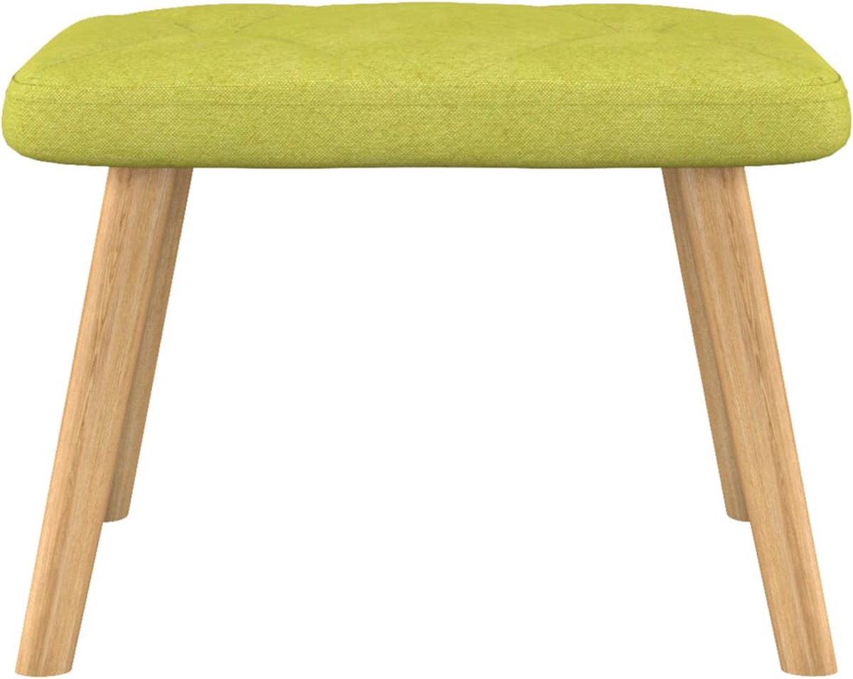 Vidaxl Schommelstoel Met Voetenbank Stof - Groen