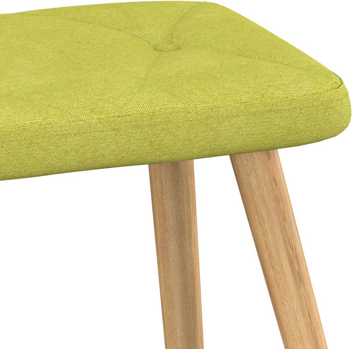 Vidaxl Schommelstoel Met Voetenbank Stof - Groen