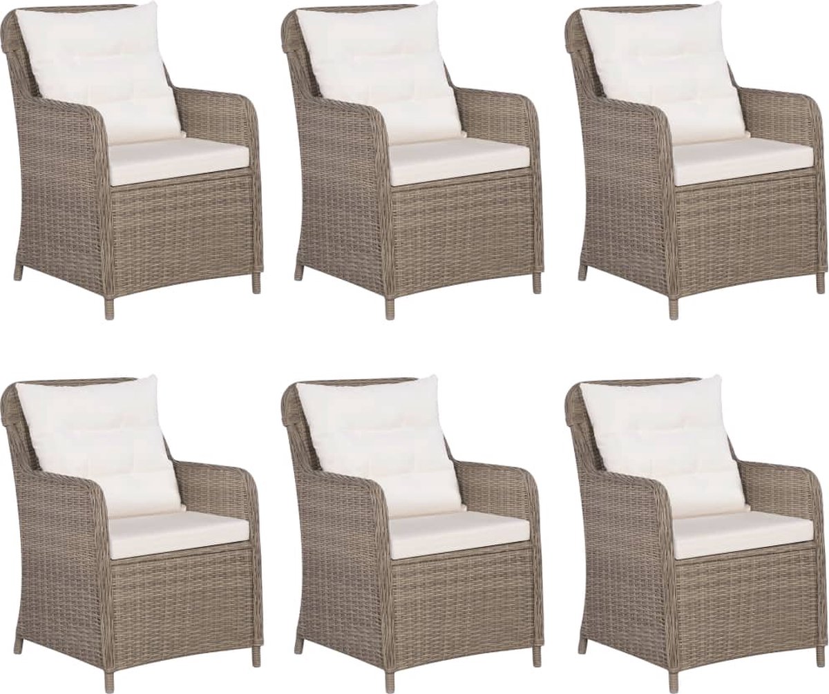 Vidaxl 9-delige Tuinset Poly Rattan - Bruin