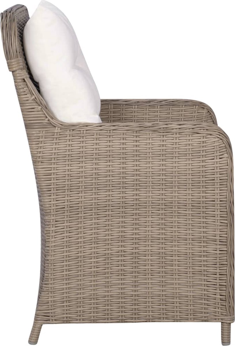 Vidaxl 9-delige Tuinset Poly Rattan - Bruin