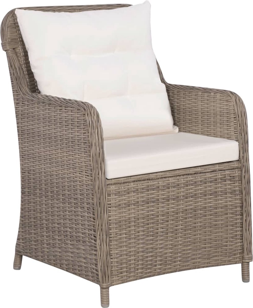 Vidaxl 9-delige Tuinset Poly Rattan - Bruin
