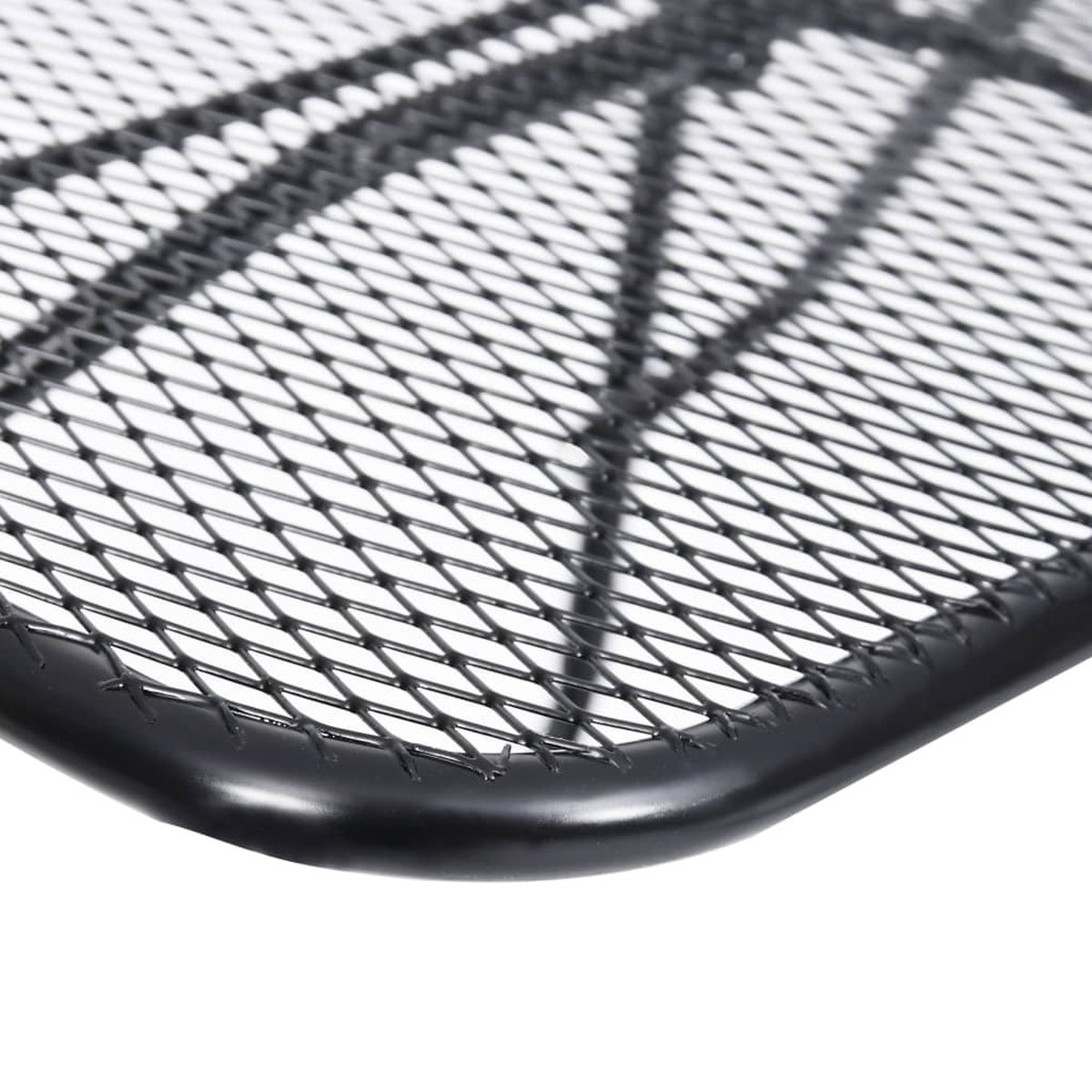 Vidaxl Balkontafel 60x40 Cm Staal - Zwart