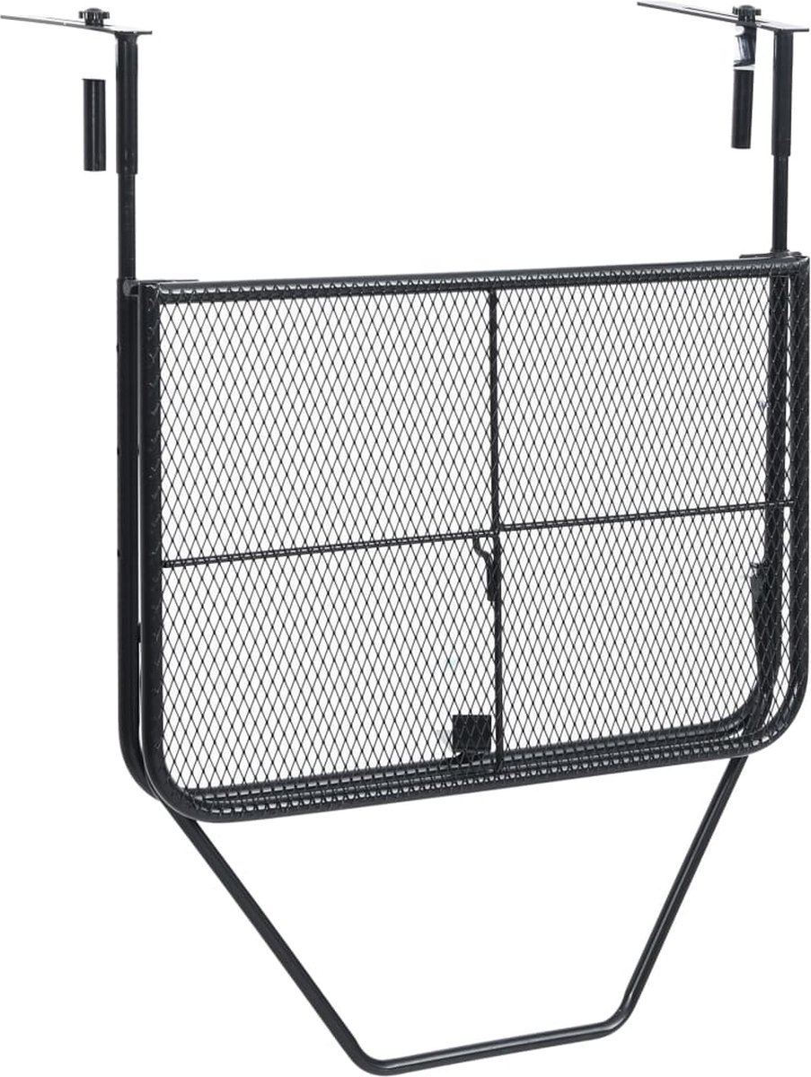 Vidaxl Balkontafel 60x40 Cm Staal - Zwart