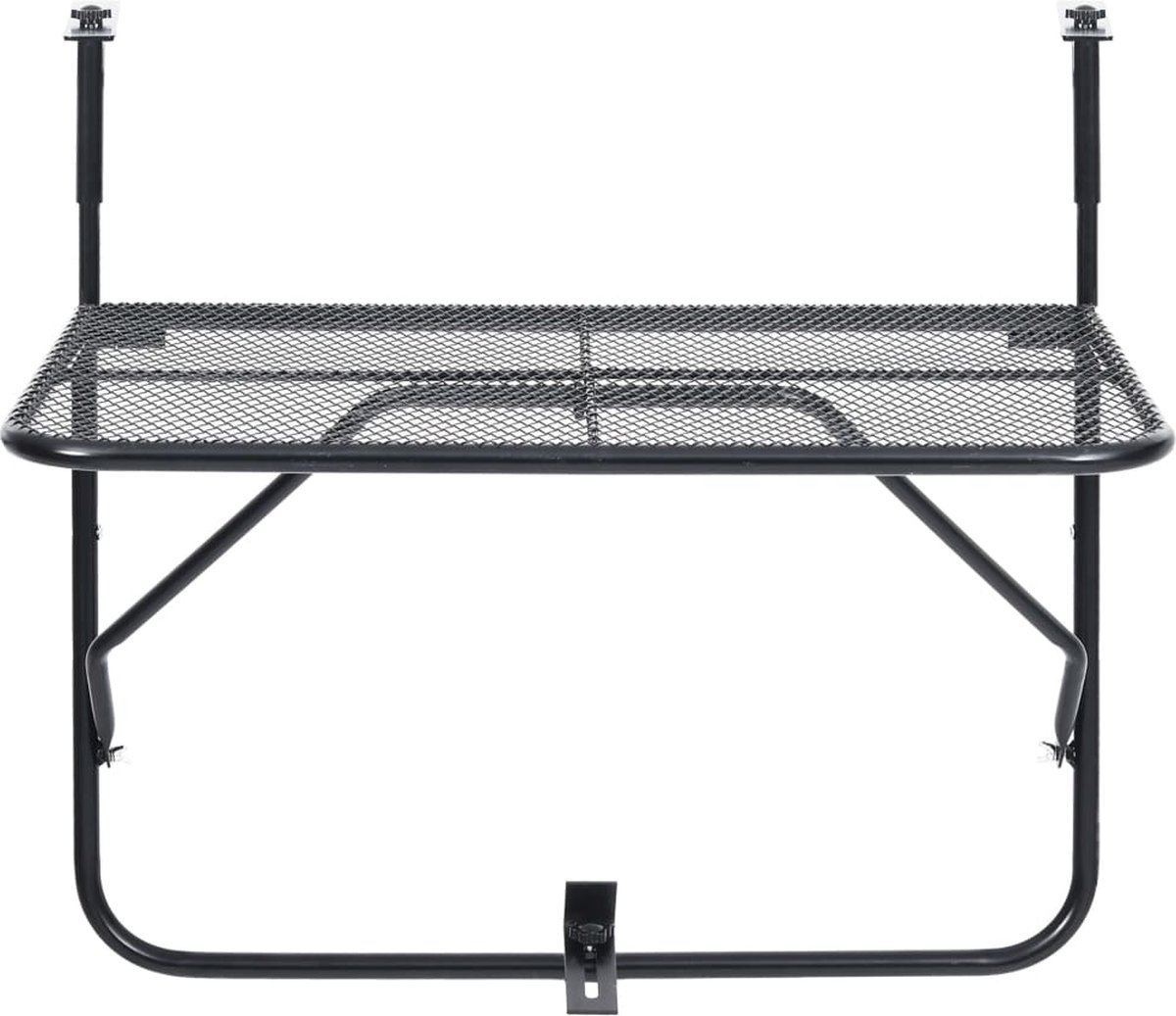 Vidaxl Balkontafel 60x40 Cm Staal - Zwart