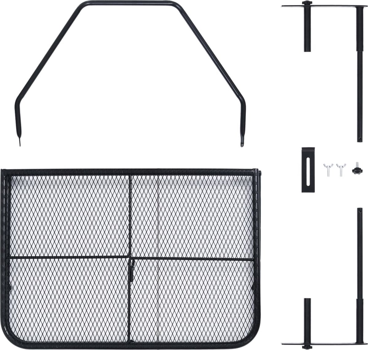 Vidaxl Balkontafel 60x40 Cm Staal - Zwart