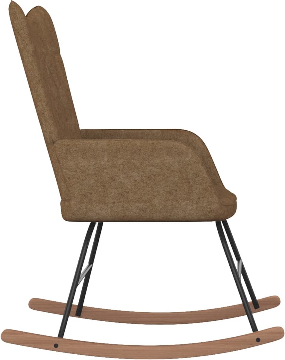 Vidaxl Schommelstoel Met Voetenbank Stof Taupe