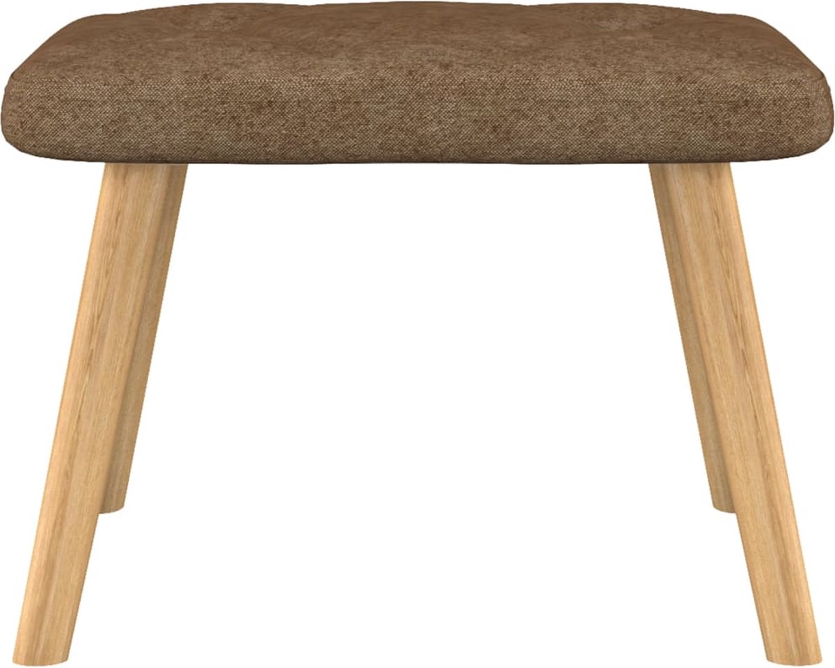 Vidaxl Schommelstoel Met Voetenbank Stof Taupe