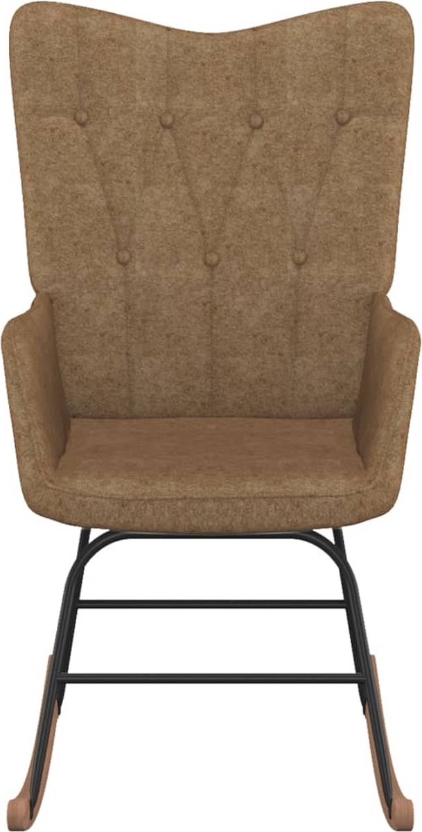 Vidaxl Schommelstoel Met Voetenbank Stof Taupe