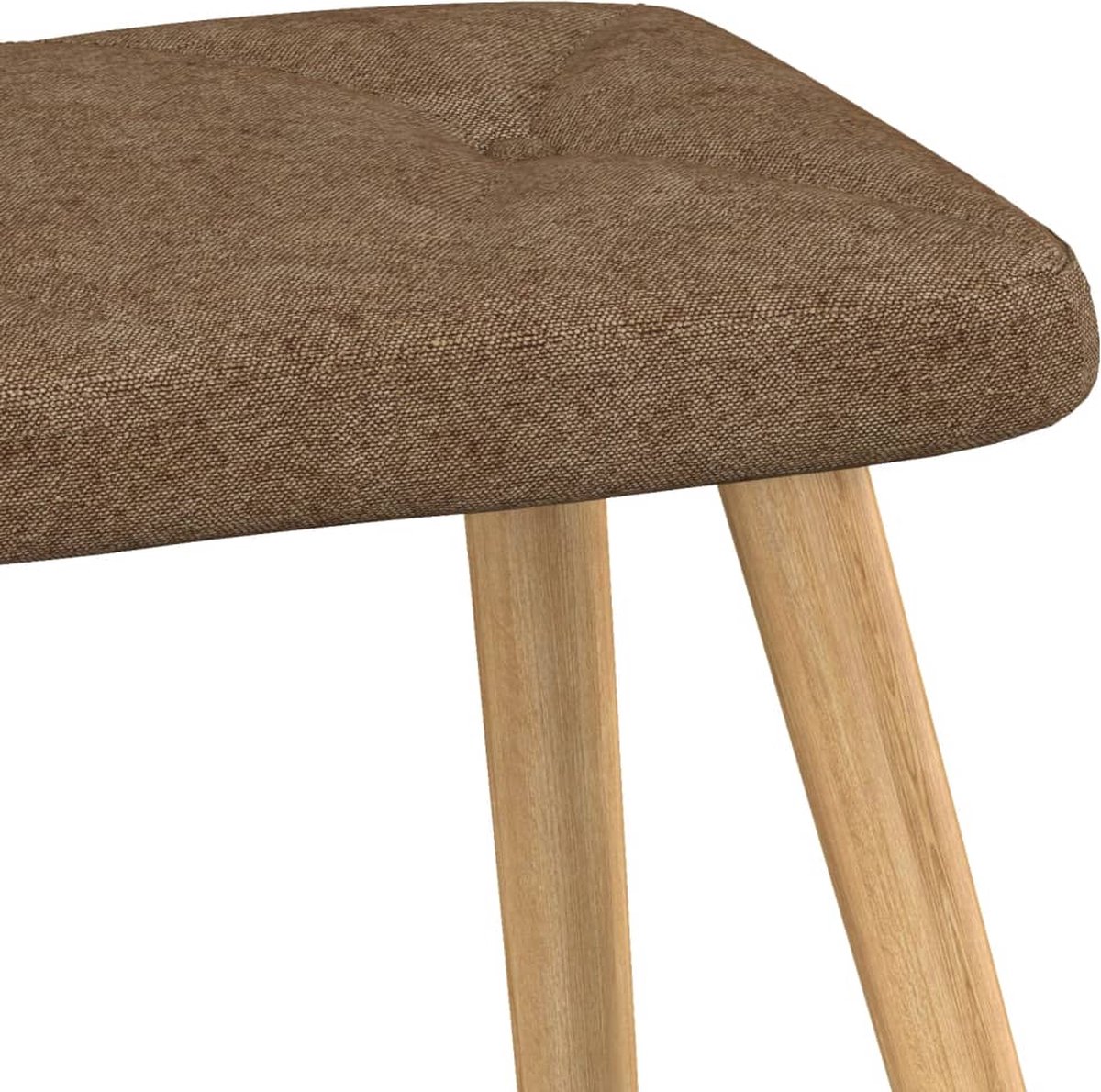 Vidaxl Schommelstoel Met Voetenbank Stof Taupe