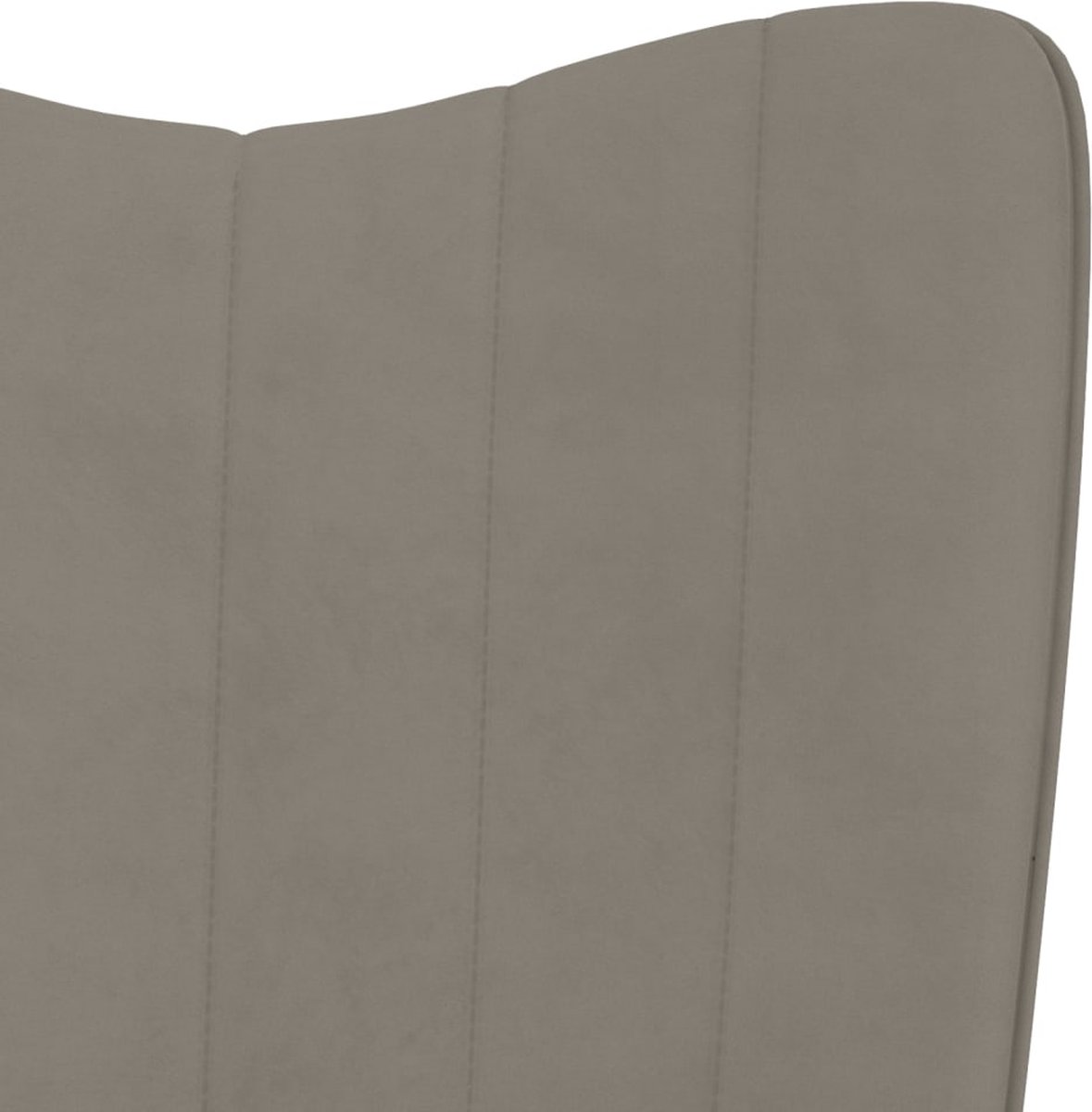 Vidaxl Schommelstoel Met Voetenbank Fluweel Licht - Grijs