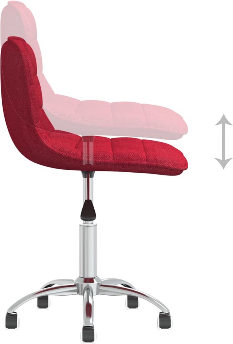 Vidaxl Eetkamerstoelen Draaibaar 4 St Stof Wijn - Rood