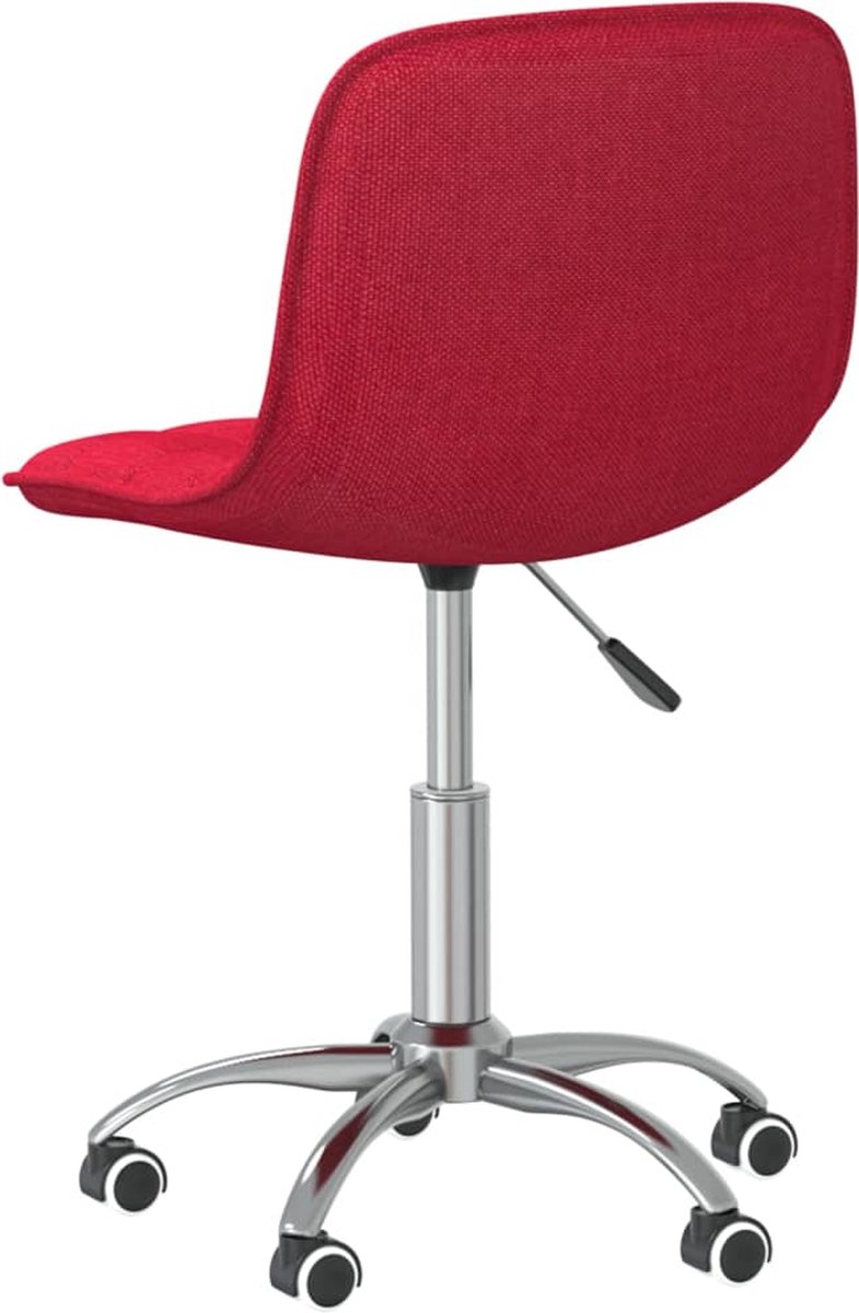Vidaxl Eetkamerstoelen Draaibaar 4 St Stof Wijn - Rood