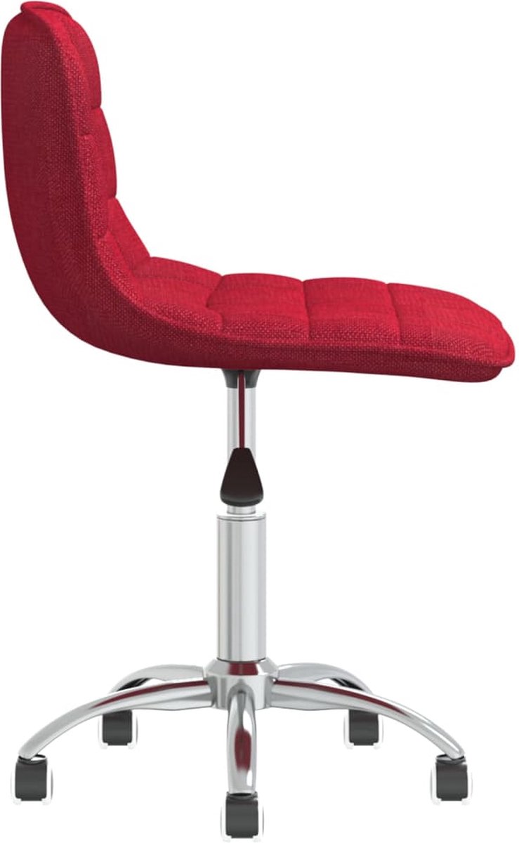 Vidaxl Eetkamerstoelen Draaibaar 4 St Stof Wijn - Rood
