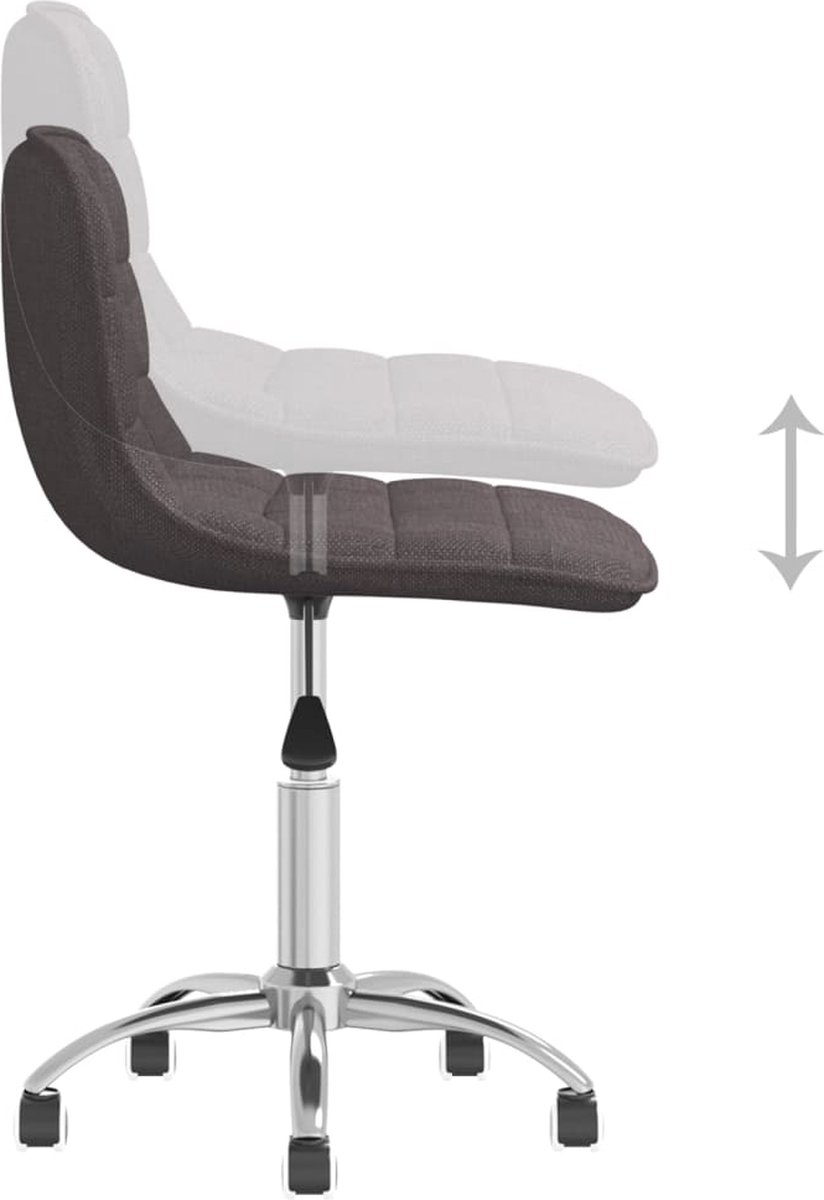 Vidaxl Eetkamerstoelen Draaibaar 4 St Stof Taupe