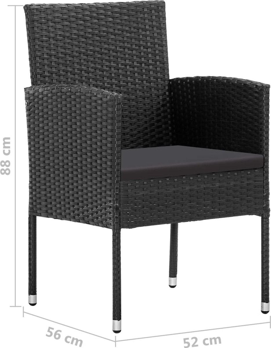Vidaxl 3-delige Tuinset - Zwart