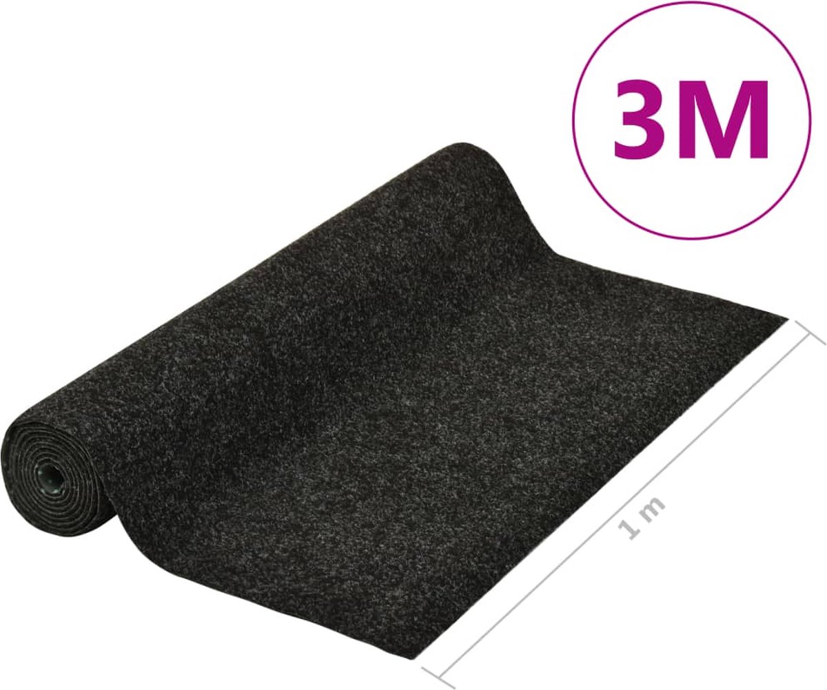 Vidaxl Kunstgras Met Noppen 3x1 M Antracietkleurig