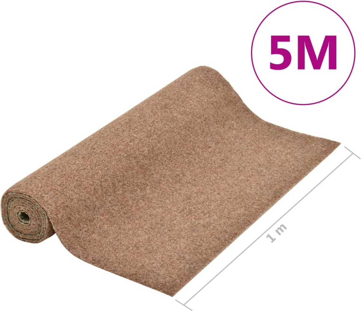 Vidaxl Kunstgras Met Noppen 5x1 M - Beige