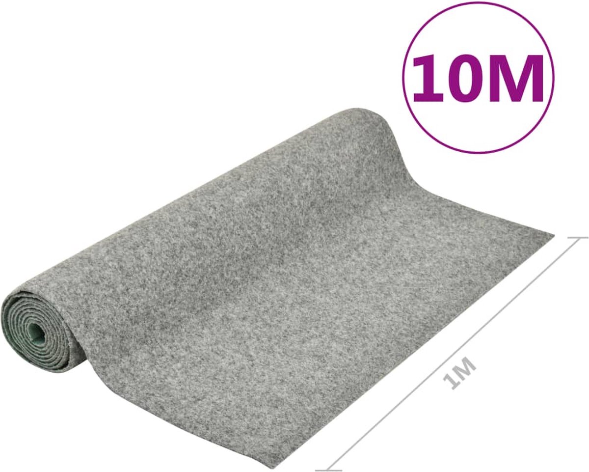 Vidaxl Kunstgras Met Noppen 10x1 M - Grijs
