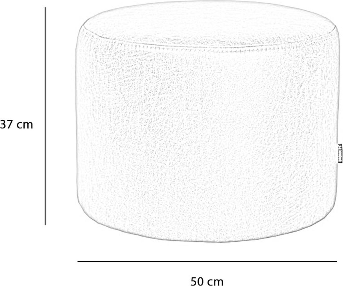 Bronx71 Poef Feline Chenille Stof - Zwart