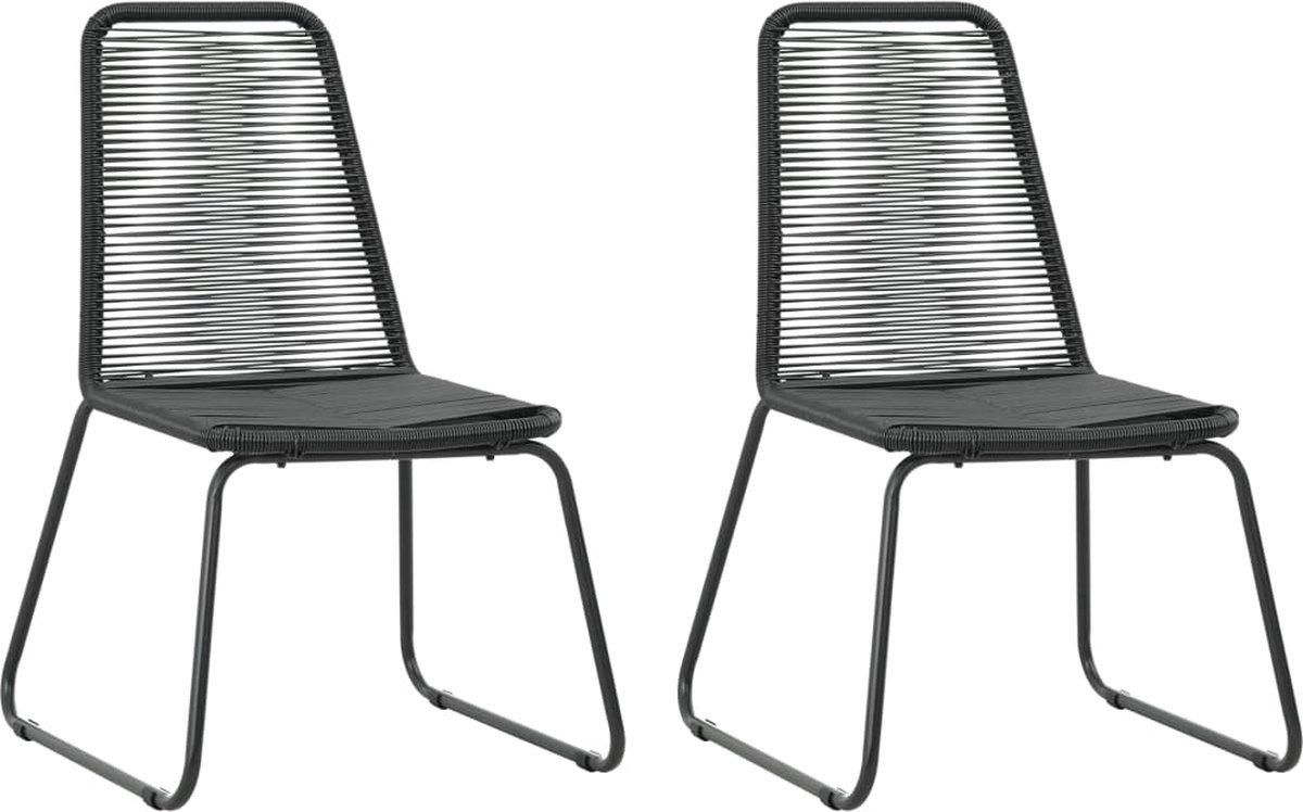 Vidaxl 3-delige Tuinset Pvc-rattan En Bruin - Zwart