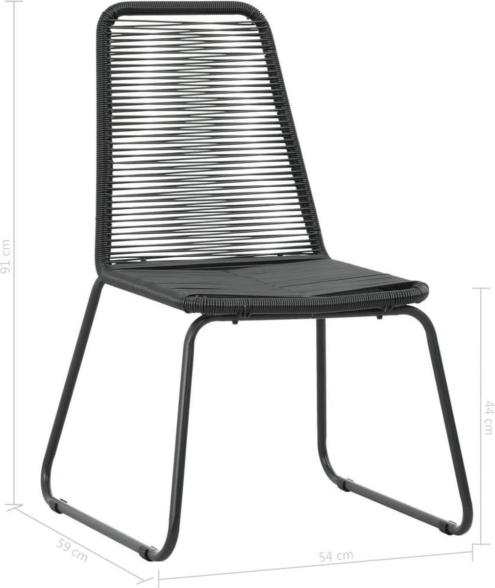 Vidaxl 3-delige Tuinset Pvc-rattan En Bruin - Zwart