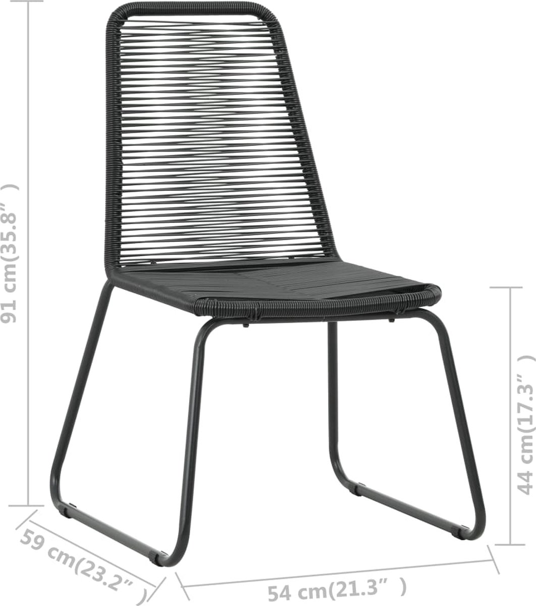 Vidaxl 3-delige Tuinset Pvc-rattan En Bruin - Zwart