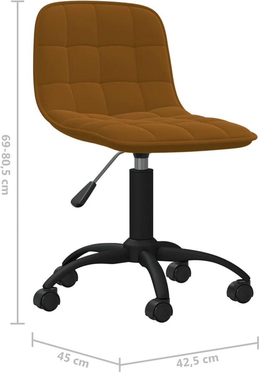 Vidaxl Eetkamerstoelen Draaibaar 4 St Fluweel - Bruin