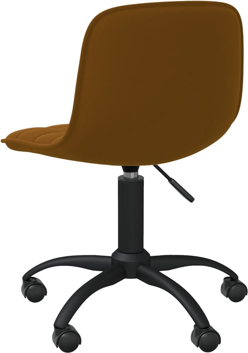 Vidaxl Eetkamerstoelen Draaibaar 4 St Fluweel - Bruin