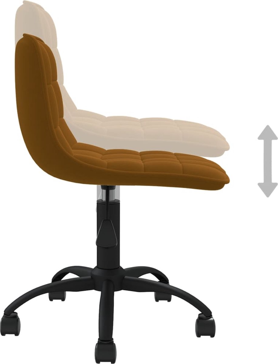 Vidaxl Eetkamerstoelen Draaibaar 4 St Fluweel - Bruin