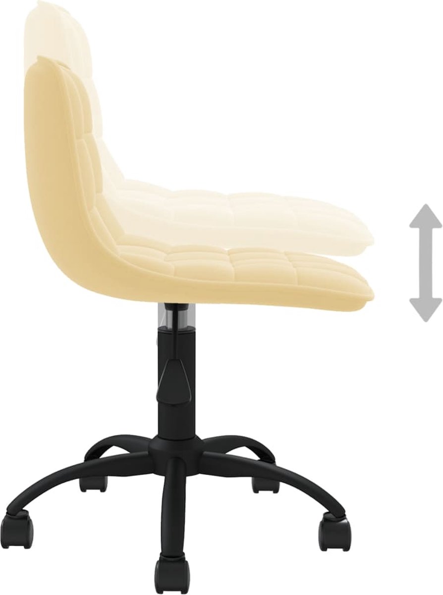 Vidaxl Eetkamerstoelen Draaibaar 4 St Fluweel Crèmekleurig