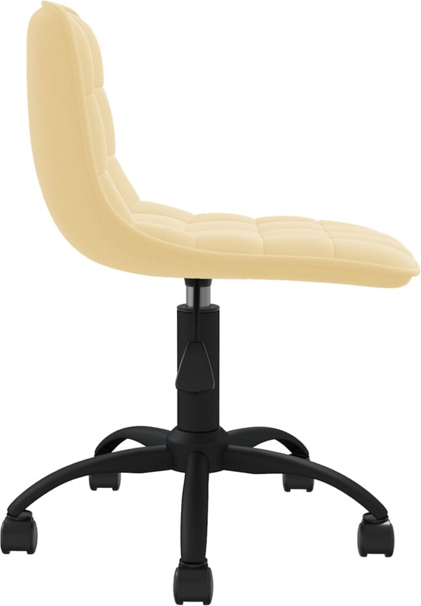 Vidaxl Eetkamerstoelen Draaibaar 4 St Fluweel Crèmekleurig