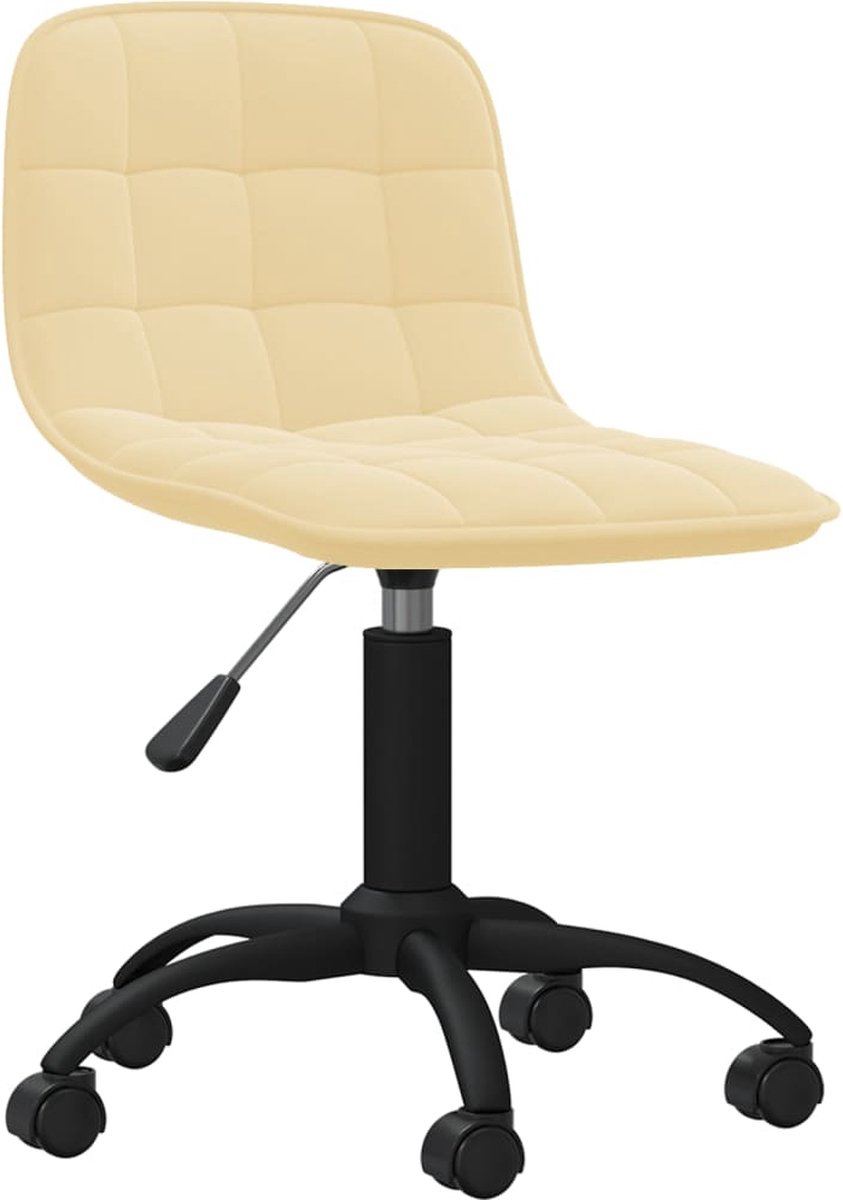 Vidaxl Eetkamerstoelen Draaibaar 4 St Fluweel Crèmekleurig