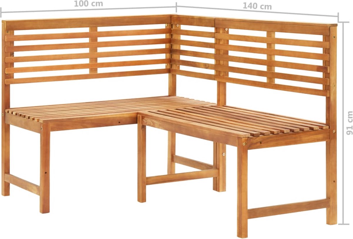 Vidaxl 4-delige Bistroset Massief Acaciahout - Bruin