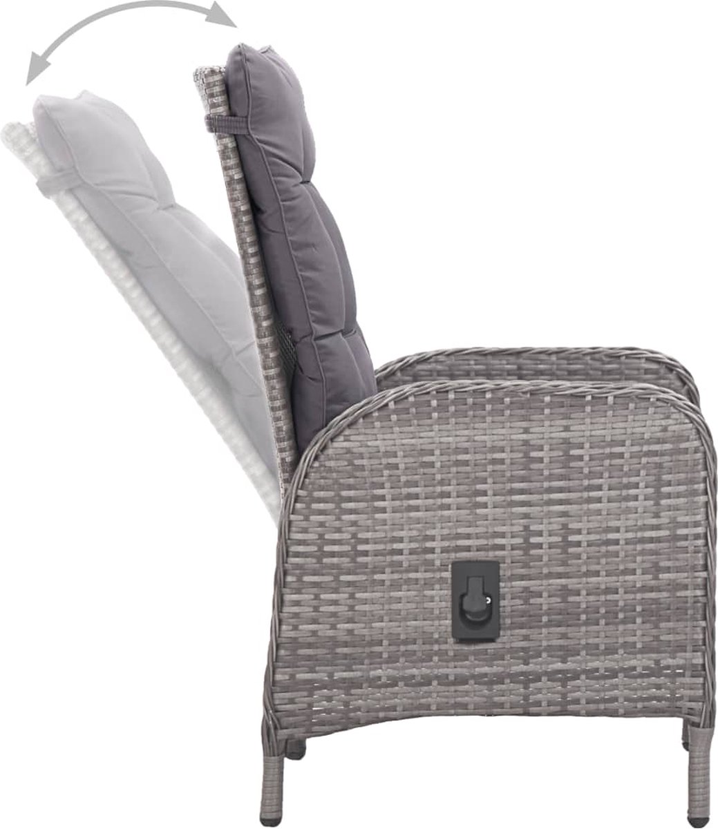 Vidaxl 3-delige Tuinset - Grijs