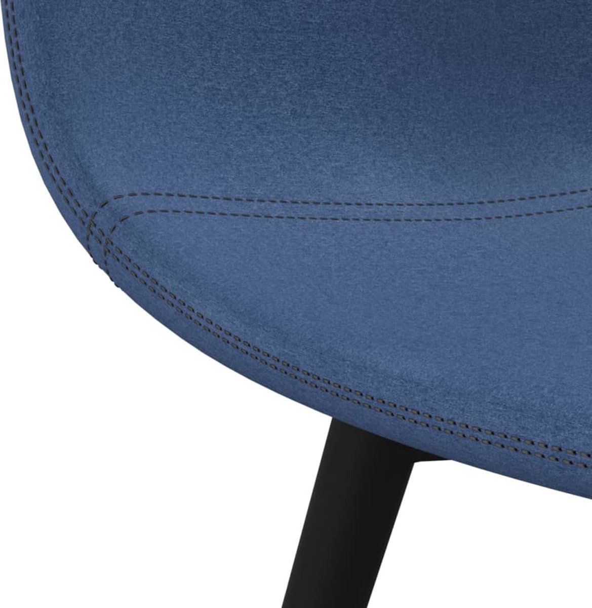 Vidaxl Eetkamerstoelen 2 St Stof - Blauw