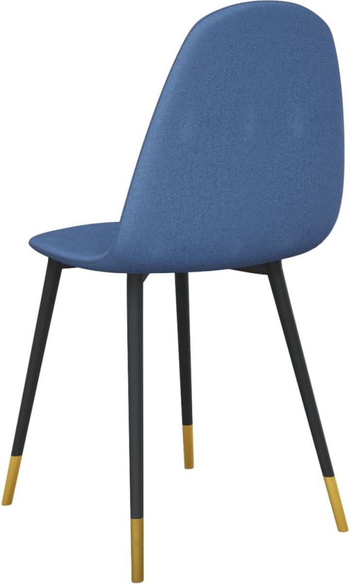 Vidaxl Eetkamerstoelen 2 St Stof - Blauw